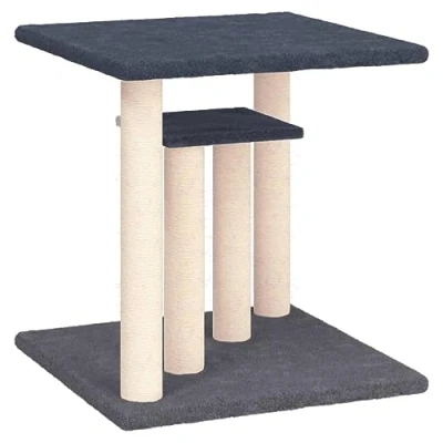 Afbeelding van vidaXL Krabpaal met platforms 50 cm donkergrijs