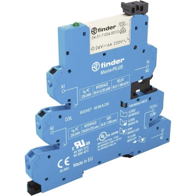 Afbeelding van Finder 39.61.0.024.0060 Koppelrelais 24 V/DC, V/AC 6 A 1x wisselcontact 1 stuk(s)