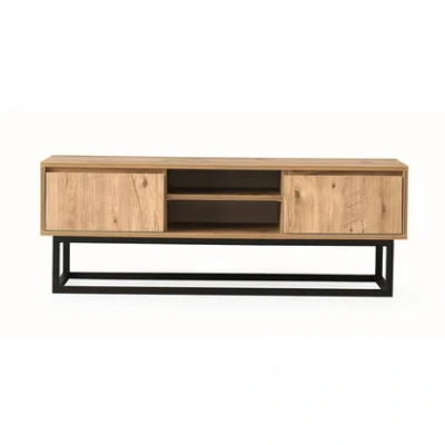 Afbeelding van Emob Tv meubel Abigail met 1 open legplank 180cm Bruin