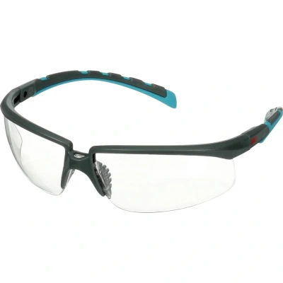 Afbeelding van 3M Solus 2000 Veiligheidsbril Blauw/Groen Met Helderen Lens