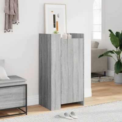 Afbeelding van Schoenenkast 52x37,5x100 cm bewerkt hout grijs sonoma eiken