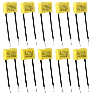 Afbeelding van Veiligheidscondensatoren, 10 stuks polypropyleen condensator led onderdrukkingscondensator, veiligheidscondensator 0,22µF 275V X2 radiaal