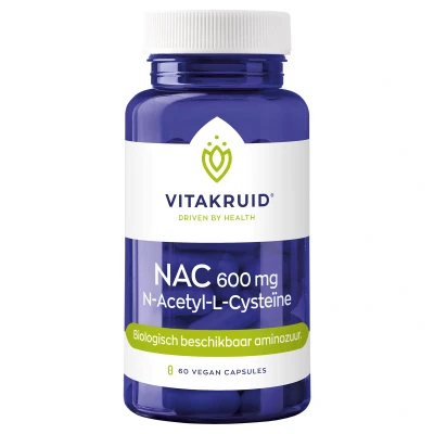 Afbeelding van Vitakruid NAC 600mg N Acetyl L Cysteïne Vega Capsules