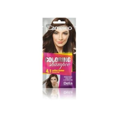 Afbeelding van Cameleo Gekleurde Shampoo Koffiebruin Snelle en eenvoudige verfrissing van de kleuren &quot;kleur in kleur&quot; Zonder ammoniak oxidatiemiddelen zakje 40 ml