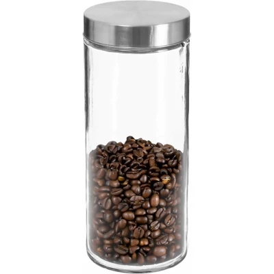 Afbeelding van Voorraadbus/voorraadpot 2L glas met RVS deksel 2000 ml Voorraadpotten luchtdichte