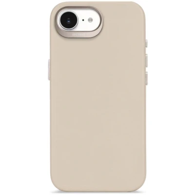 Afbeelding van DECODED Leren Hoesje Geschikt voor iPhone 16e Gemaakt van Premium ECCO Leer MagSafe Beige