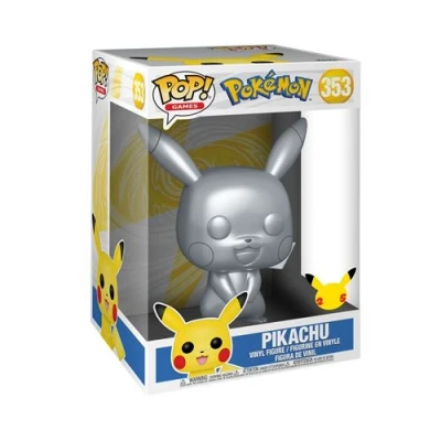 Afbeelding van Funko Pikachu (Silver Metallic) 10 inch Pop! Games Pokemon Figuur 25cm
