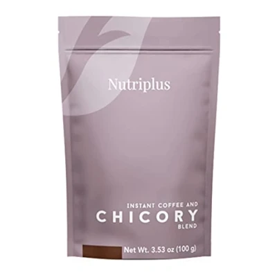 Image de Nutriplus Mélange café soluble et chicorée Les racines de moulues en poudre fournissent le soutien l&#039;inuline, des fibres prébiotiques pour métabolisme, améliorant système digestif