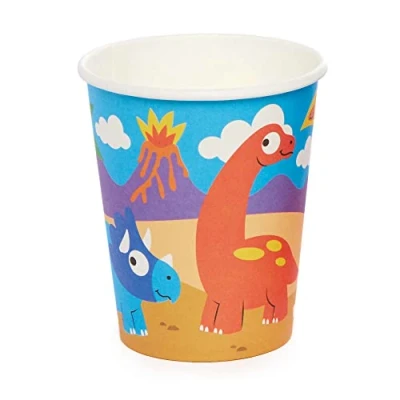 Afbeelding van Baker Ross Kartonnen bekers voor kinderen, dinosaurus, 10 stuks, decoratie verjaardag kinderen (FC979), papieren