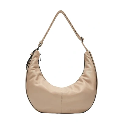 Afbeelding van LIEBESKIND BERLIN Leren Schoudertas Moon Sheep Natural Hobo Bag Sandcastle Beige