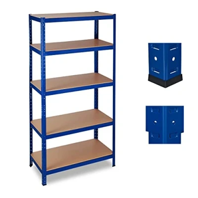 Afbeelding van Relaxdays stellingkast 180 x 90 45 cm opbergrek tot ca. 1325 kg belastbaar blauw
