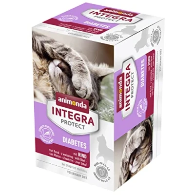 Afbeelding van 6x100g Protect Adult Diabetes Schaaltje Rund animonda Integra Kattenvoer