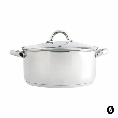 Afbeelding van Kookpot met Glazen Deksel Quid Ottawa Roestvrij staal Afmetingen 30 cm