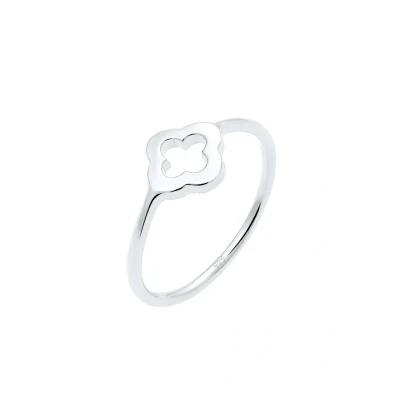 Afbeelding van Elli Basic Cloverleaf Ring, Dames, Maat: 54, Silberfarben
