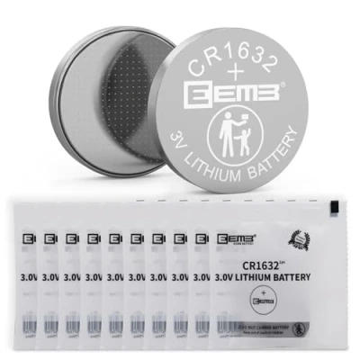 Afbeelding van EEMB 10 stuks CR1632 3V lithium knoopcellen CR 1632 Li MnO₂ ECR1632, DL1632 voor horloge, sleutelhanger, leesbril, led rekenmachine, zaklamp, speelgoed,