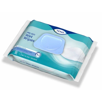 Afbeelding van 12x TENA Wet Wipes 3 in 1 32x20 cm 48 stuks