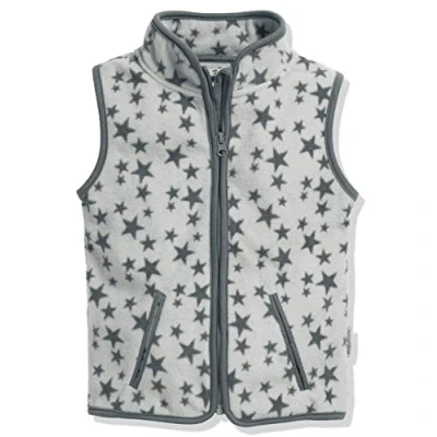 Afbeelding van Playshoes Fleece vest sterren mouwloos jack uniseks kinderen, 33, grijs
