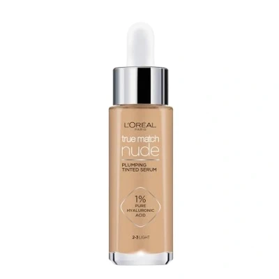 Image de L&#039;Oréal Paris True Match Nude Sérum Teinté Repulpant Foundation avec d&#039;acide hyaluronique 2 3 Light 30ML Vegan