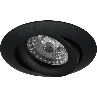 Afbeelding van LED inbouwspot Mike Rond Zwart Warm Wit Dimbaar 5W Philips