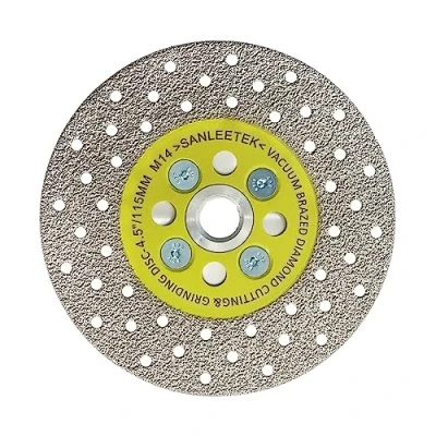 Afbeelding van Diamantschijf, 115 mm, dubbelzijdig, snijden en slijpen, lemmet, vacuüm, voor marmer, graniet, beton, porselein, tegels, M14 schroefdraad SANLEETEK