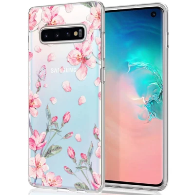 Afbeelding van iMoshion hoesje Geschikt voor Samsung Galaxy S10 Siliconen Design Roze / Meerkleurig Goud Pink Graphic