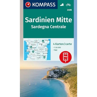Afbeelding van KOMPASS Wanderkarten Set 2498 Sardinien Mitte / Sardegna Centrale (4 Karten) 1:50.000
