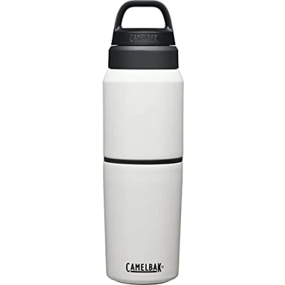 Afbeelding van CamelBak Multibev Vacuum SS Waterfles met afneembare koffie / theebeker 500 ml + 350 Wit (white White)