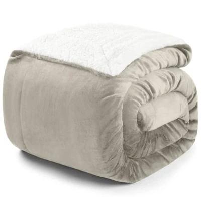 Afbeelding van Blumtal Fleece Deken Sherpa 220x240 Zand