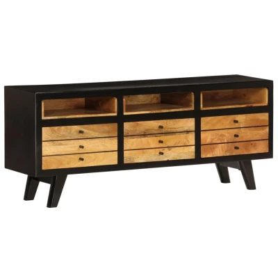 Afbeelding van Tv meubel 120x30x50 cm massief mangohout
