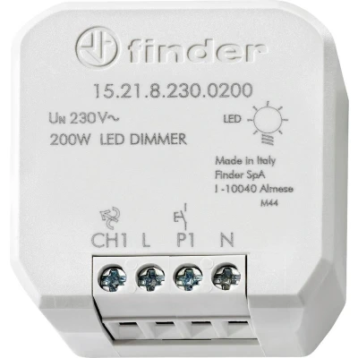 Afbeelding van Finder 15.21.8.230.0200 Dimmer (inbouw) Geschikt voor lampen: LED lamp Lichtgrijs