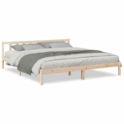 Image de vidaXL Cadre de lit extra long sans matelas 180x210 cm bois massif pin