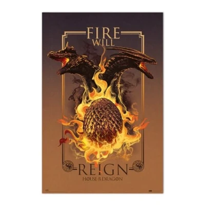Afbeelding van Poster House of the Dragon Fire Will Reign 61x91,5cm