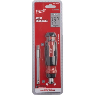 Afbeelding van MILWAUKEE 4932480582 ratelschroevendraaier multi bit 14 in 1