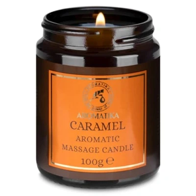 Afbeelding van Massage Kaars Karamel 100 g Aroma Aromatherapie Sojawaskaarsen Veganistische Sojawas Cadeau Geurkaars in Potje Ontspanning