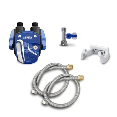 Afbeelding van Waterfilter voor onder de gootsteen: Brita filterkop P1000 filter met flexibele slang, hoekventieladapter