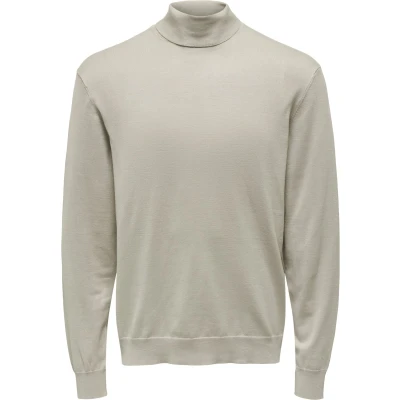 Afbeelding van Only &amp; Sons Trui Onswyler Life Reg 14 Roll Knit Noos 22020879 Silver Lining Mannen Maat XXL
