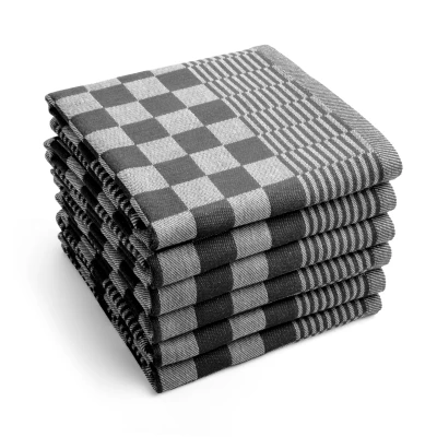 Afbeelding van Byrklund Theedoek Clean &amp; Tidy Zwart 6 stuks