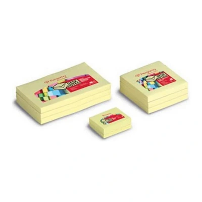 Afbeelding van Pergamy notes, ft 76 x 127 mm, geel memoblok