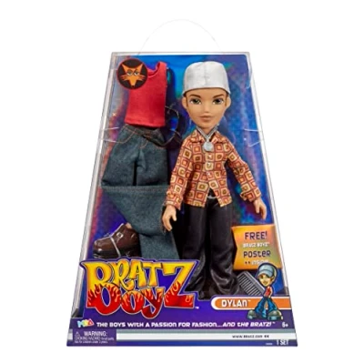 Afbeelding van Bratz Originele pop voor jongens DYLAN bevat 2 outfits, accessoires, holografische verpakking in speciale editie en 1 poster vanaf 4 jaar