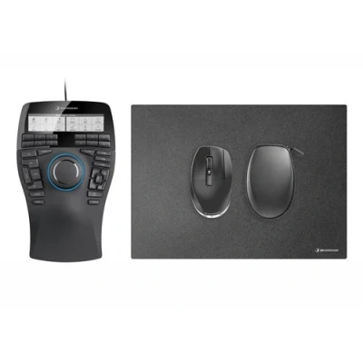 Image de 3Dconnexion SpaceMouse Enterprise Kit 2 Souris 3D ergonomique droitiers et gauchers 31 boutons filaire