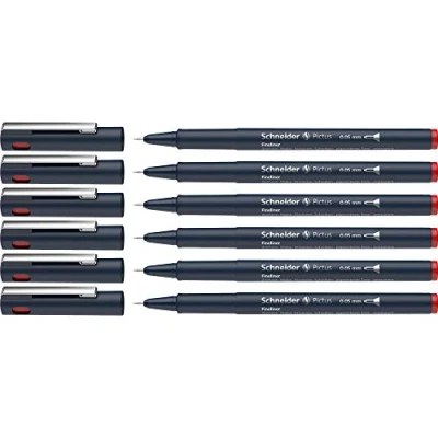 Afbeelding van Schneider Pictus Fineliner, lijndikte 0,05 mm, rood, 6 stuks