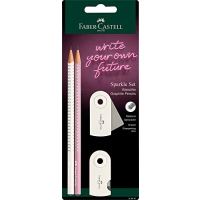 Afbeelding van Faber Castell potlodenset Sparkle Grip rose shadows / coconut milk FC 218481