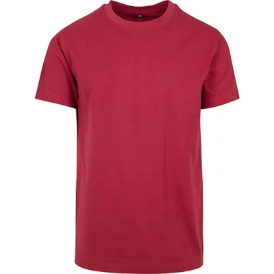 Afbeelding van Build Your Brand heren T shirt met ronde hals Basic top voor Verkrijgbaar in vele kleuren Maten XS tot 5XL, Bordeaux