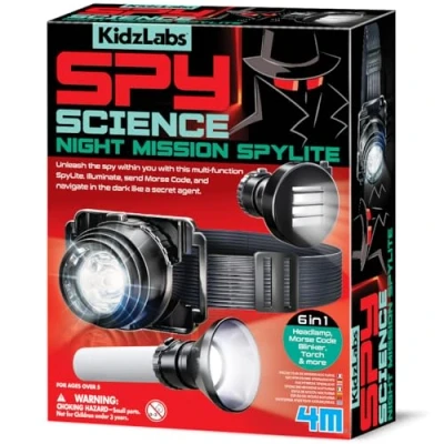 Afbeelding van Experimenteerset KidzLabs Spionage Nachtlamp &amp; morse 5+