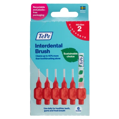 Afbeelding van TePe Interdentale Ragers Original 0,5 mm Rood blister à 6 stuks