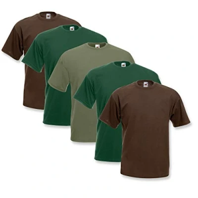Afbeelding van Fruit of the Loom set van 5 T shirts voor heren