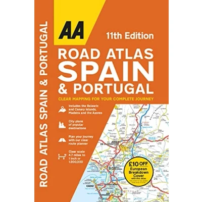 Afbeelding van AA Road Atlas Spain &amp; Portugal