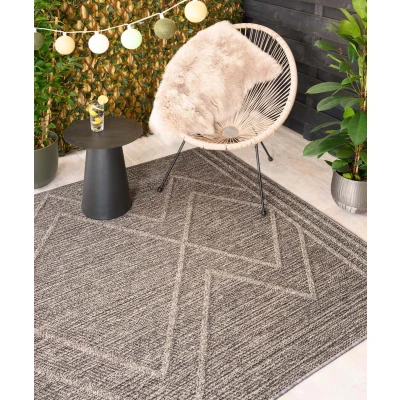 Afbeelding van Boho Buitenkleed Retreat Grijs 200x290 Cm