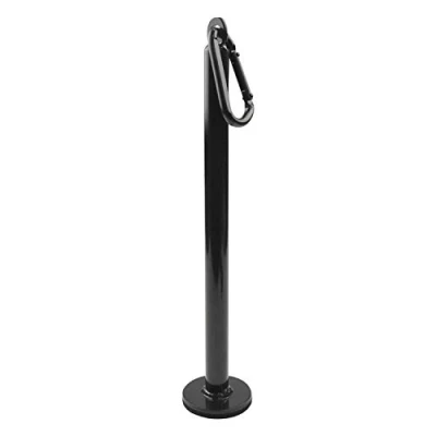 Afbeelding van Gewichtplaat laadstift met karabijnhaak, Fitness Olympic Weight Plate Loading Pin Home Gym Workout gewichten hefhouder standaard rek staal