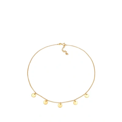 Afbeelding van Elli Halsketting Dames Choker Ketting Geo Platelet Ronde 925 Sterling Zilver